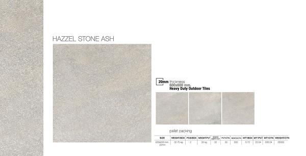 Terasová dlažba na terče, Hazzel Stone Ash, 60x60x2 cm (1 ks) 3