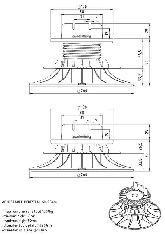 Obiectiv de rectificare pentru terase 60-90 mm 3