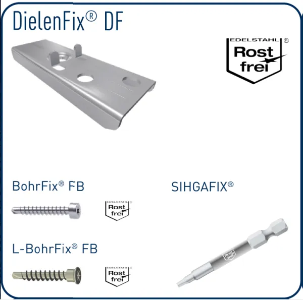 SIHGA DielenFix® DF 17 - clip de curte din oțel inoxidabil (300 buc) 2