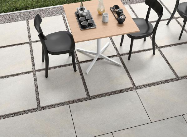Terasová dlažba na terče, Hazzel Stone Ash, 60x60x2 cm (1 ks) 1