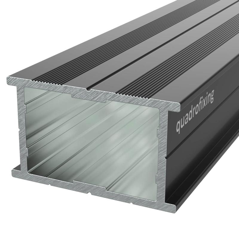 Profil din aluminiu pentru terase negru 24×40×4000 mm | QFX-ALU 24 BLACK