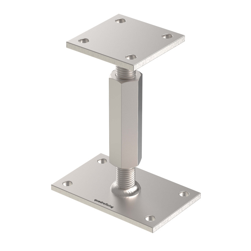 Suport reglabil pentru stâlp 146–211 mm M24 | oțel inoxidabil A4 (AISI 316) 1