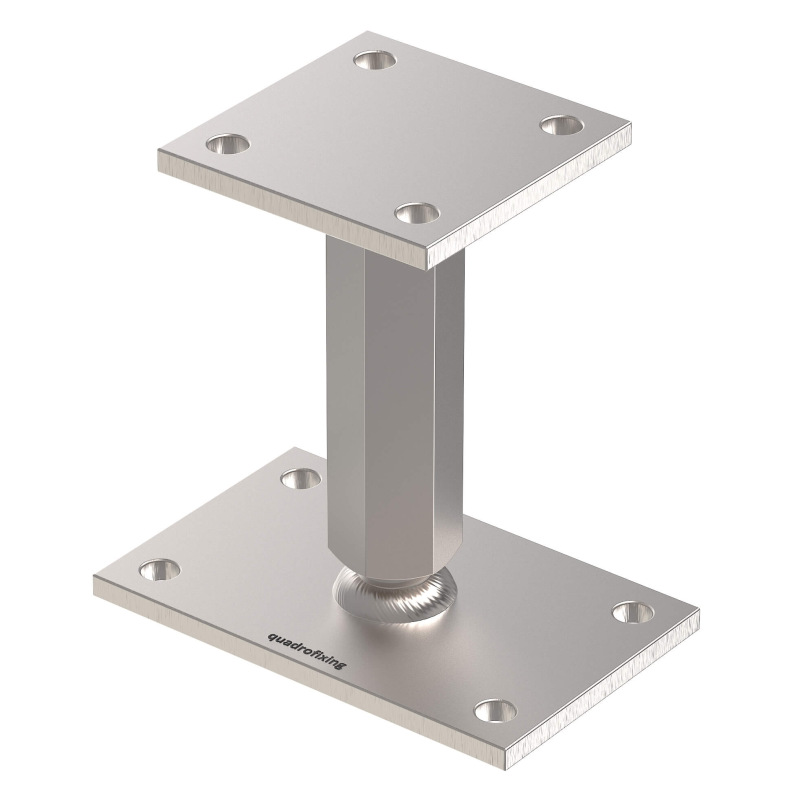 Suport reglabil pentru stâlp 146–211 mm M24 | oțel inoxidabil A4 (AISI 316)