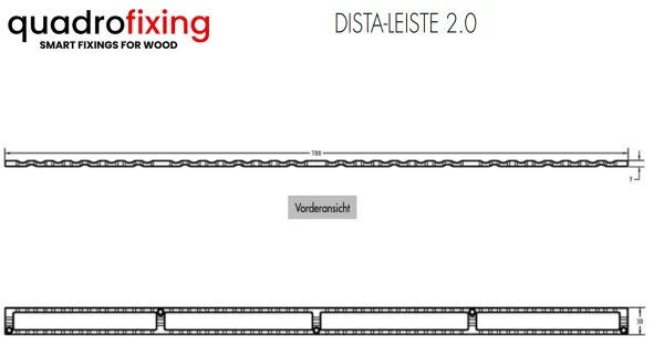 Distanțier de terasă - Eurotec Dista-Leiste 2.0 4