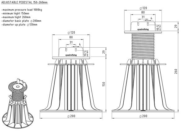 Obiectiv de rectificare pentru terase 150-260 mm 3