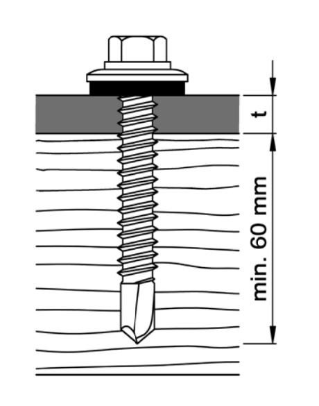 Șurub pentru tablă 4,8 mm, oțel inoxidabil, Eurotec BiGHTY (200/500 buc) 4