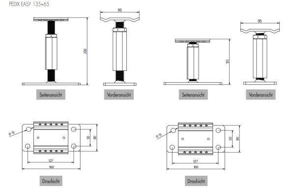 Picior reglabil - Eurotec PediX EASY (1 buc.) 5