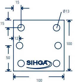 SIHGA HERAKULIX QG - picior de grindă cu reducere a pantei +/- 5° (1 buc.) 3