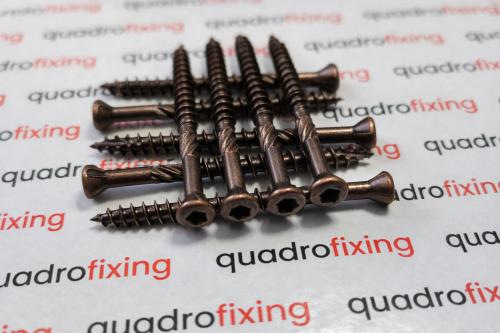 Șuruburi din oțel inoxidabil 4,0-5,0 mm pentru terase și fațade QUADROFIX ANTIK C2 2
