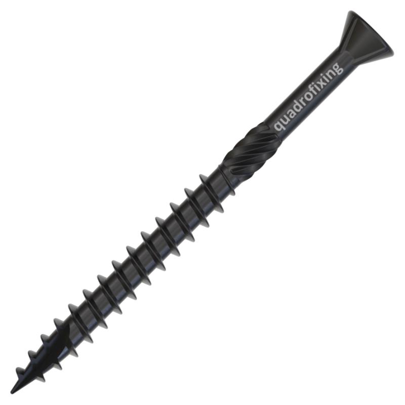 Șuruburi din oțel inoxidabil negre QUADROFIX C2, 4,0-4,5 mm (200 buc + bit)