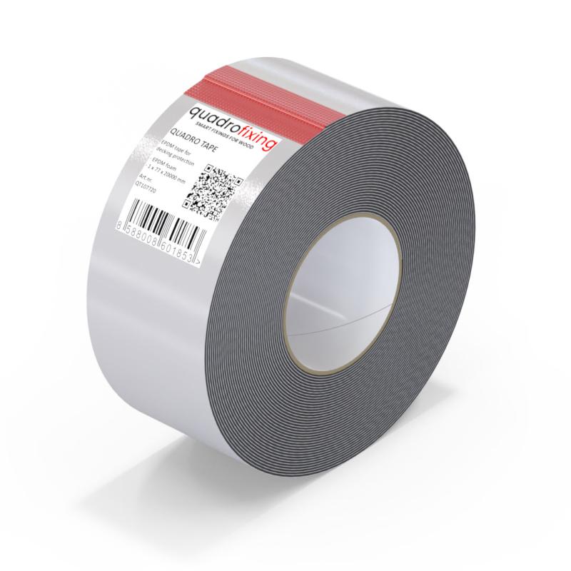 Bandă EPDM pentru protecția lemnului - QUADRO TAPE (1x77x20000 mm)