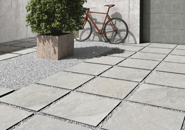 Terasová dlažba na terče, Stone Silver, 60x60x2 cm (1 ks) 2