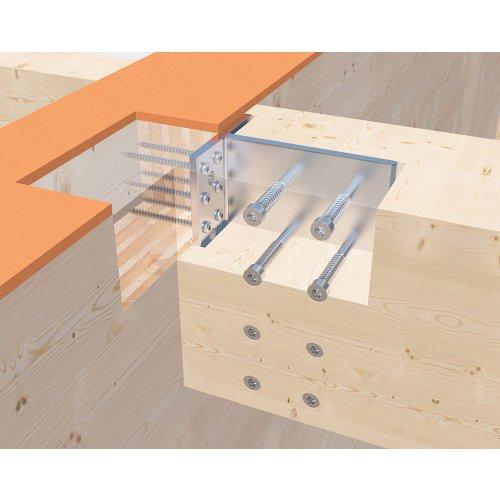 Suport pentru îmbinări ascunse, aluminiu, 115x80x2000 mm - profil Eurotec T 1