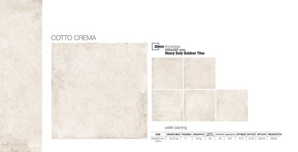 Terasová dlažba na terče, Cotto Crema, 60x60x2 cm (1 ks) 5