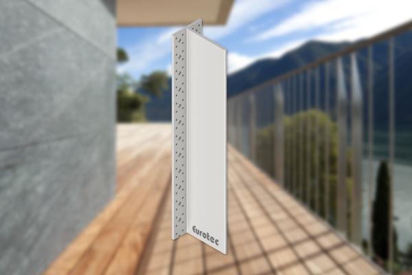 Suport pentru îmbinări ascunse, aluminiu, 115x80x2000 mm - profil Eurotec T 3