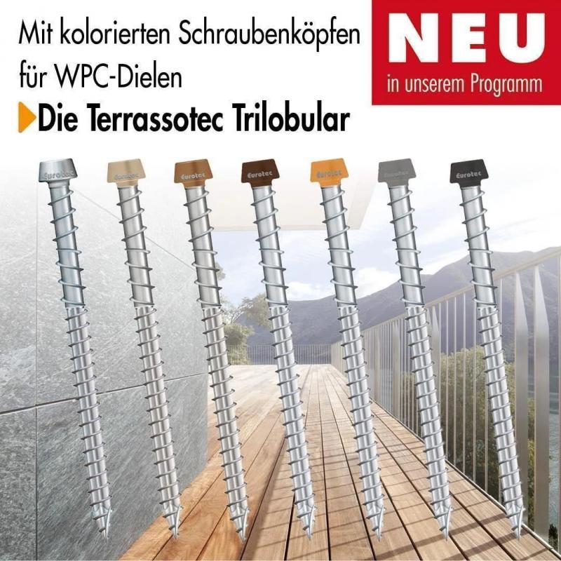 Șurub din oțel inoxidabil pentru WPC - TriDeckTec (250 buc, bit, burghiu) 7