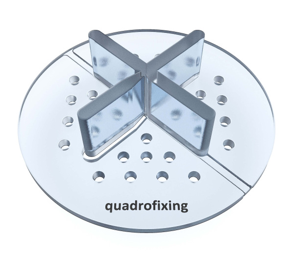 Piedestal fix pentru pavaj – înălțime 2 mm, transparent (Ø 64 mm)