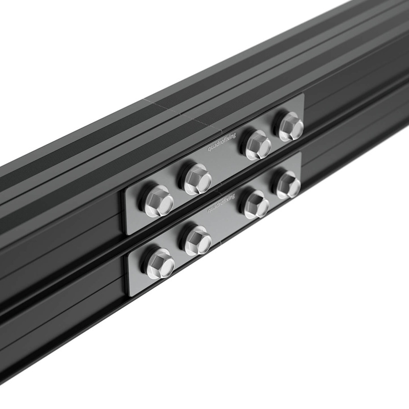 Profil terasă din aluminiu negru 50x40x4000 mm | QFX-ALU 50 BLACK 1