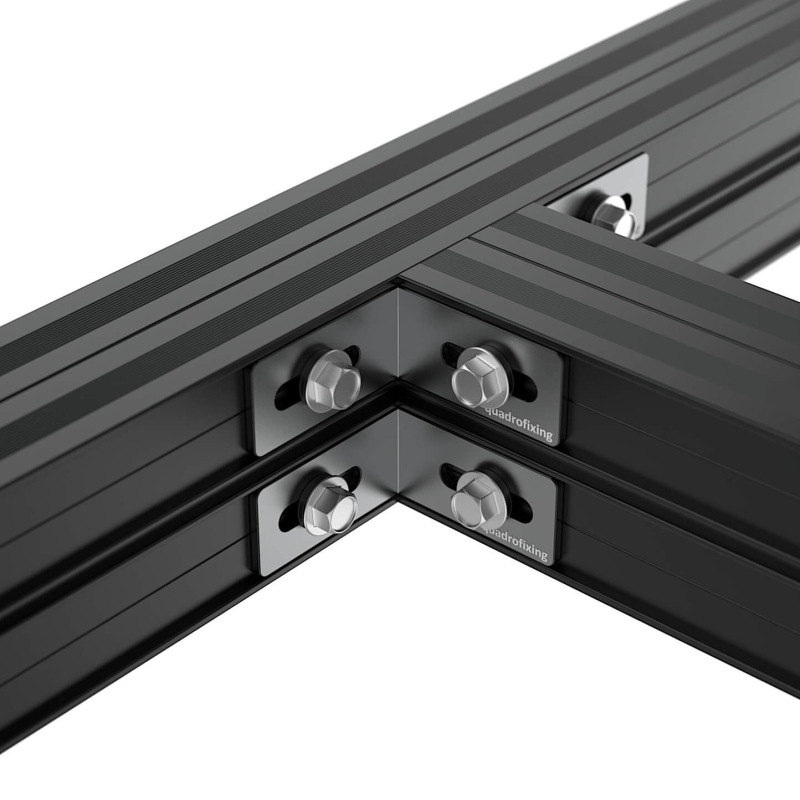 Profil terasă din aluminiu negru 50x40x4000 mm | QFX-ALU 50 BLACK 2